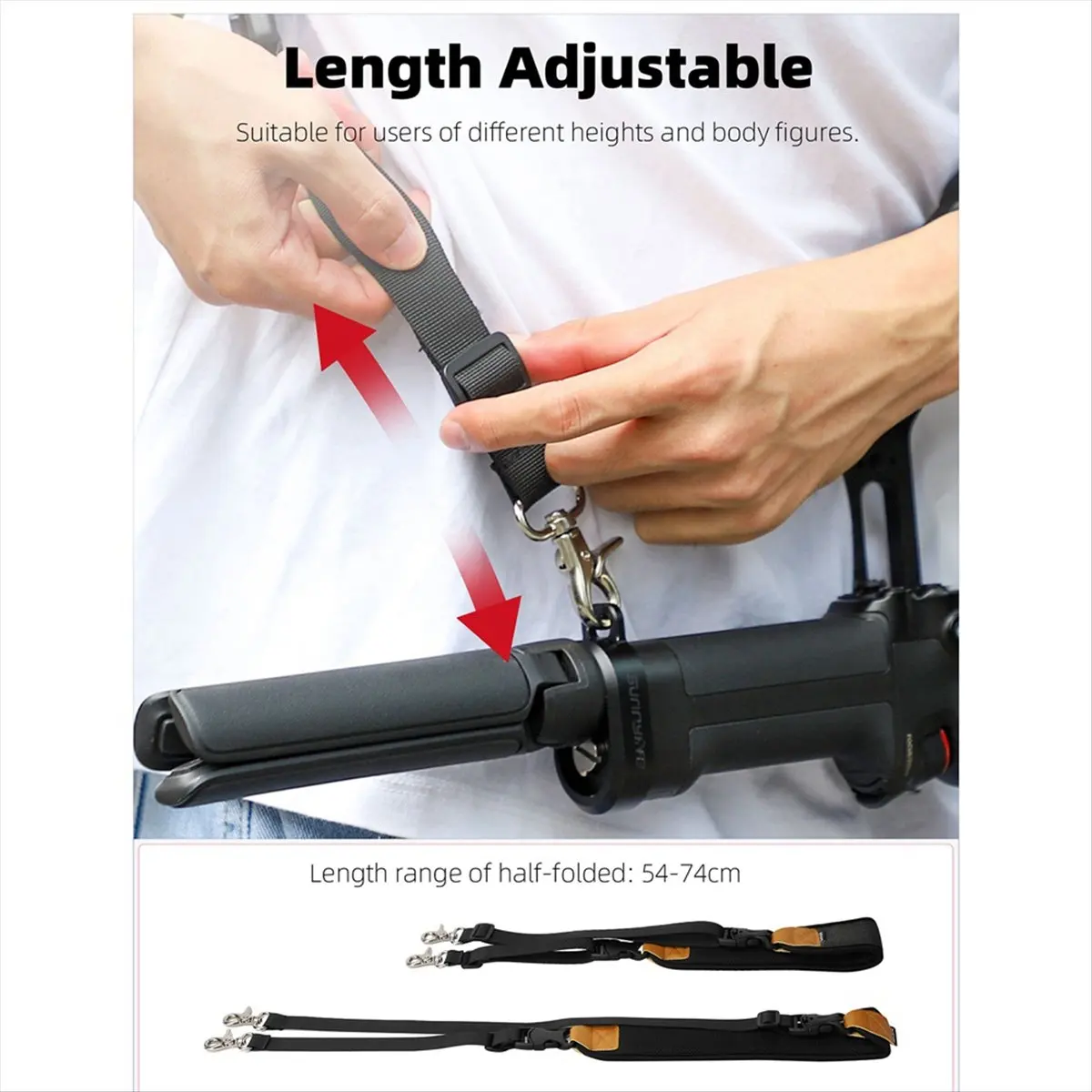L63A  Decompression Shoulder Strap for NuShadow 3/ 4/RS4 PRO Carrying Pot Lanyard for NuShadow Stabilizer Accessories