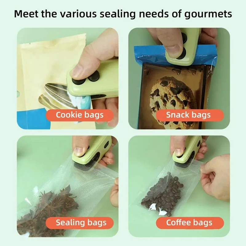 Portable Mini Sealing Machine 2 In1 Heat Sealer for SnacksJAS