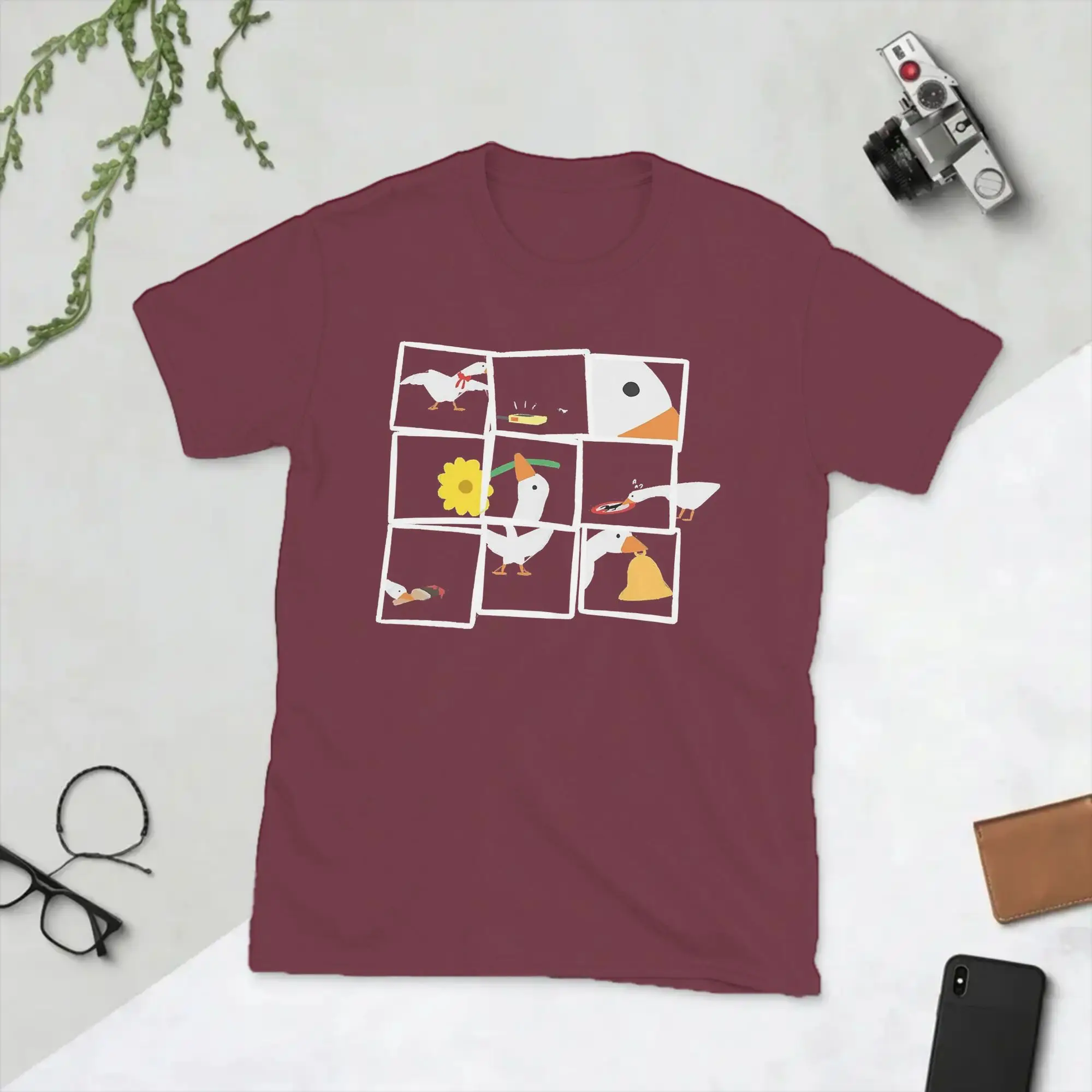 Chaotic Evil Without Knife  Untitled Goose Men T Shirt  Amazing Tees Short Sleeve Crew Neck T-Shirts Pure Cotton Graphic Tops