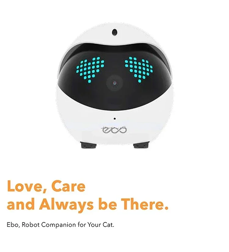 enabot Ebo Smart Robot Companion Camera livestream Take Photo Video Smart Collar Robot for Cat