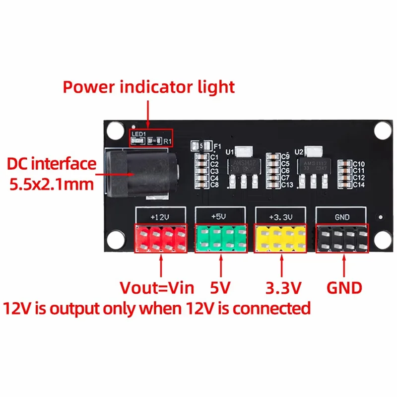 Módulo de conversión de voltaje de salida multicanal A92Z Módulo de conversión de voltaje 3,3 V 5 V 12 V