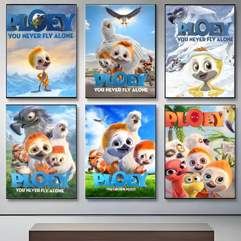 Cartoon P-Ploey You Never Fly Alone Poster Crease Free Waterproof Durable All Space Wall Decor