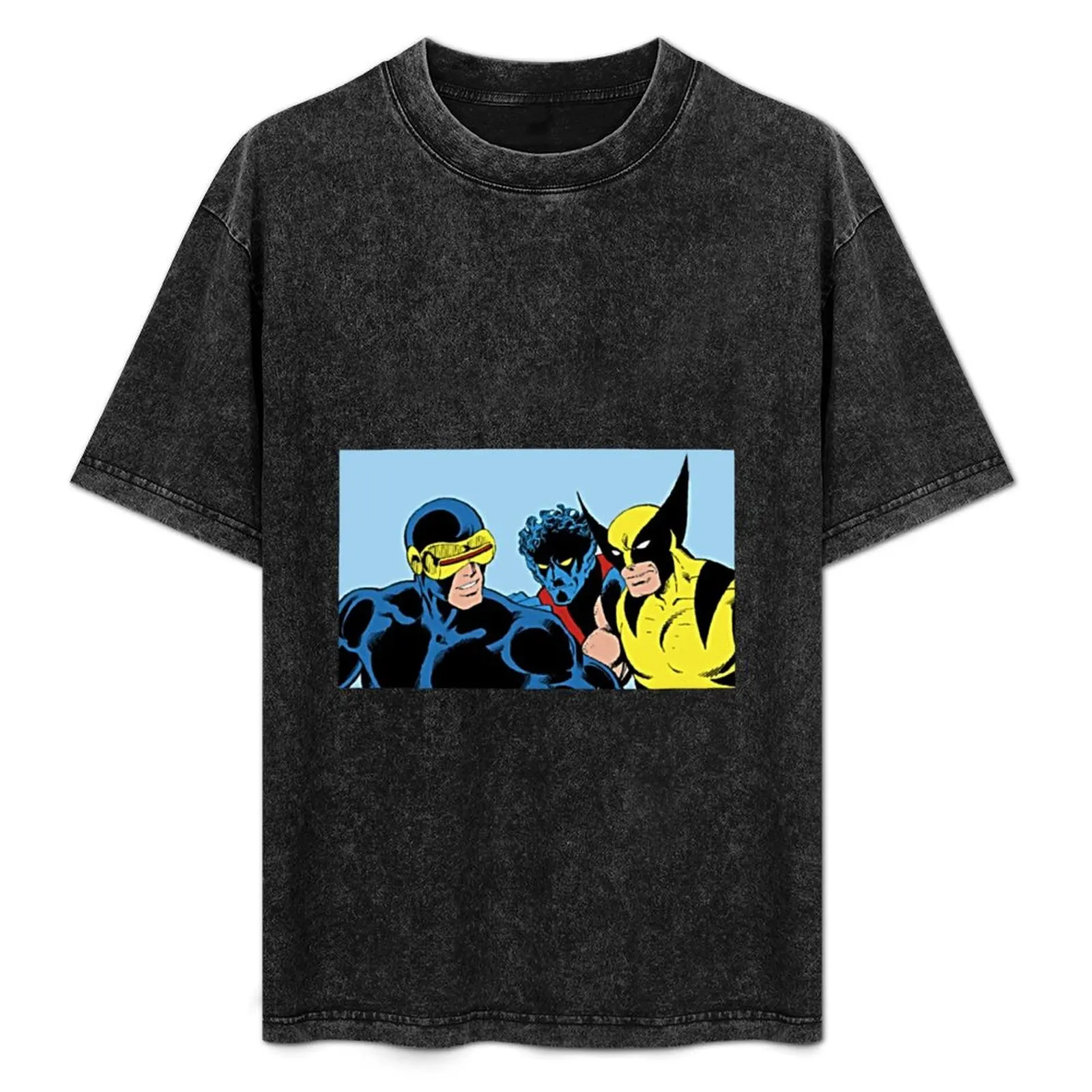 

retro x-men T-Shirt baggy shirts Blouse blue archive luxury t-shirt plain white t shirts men