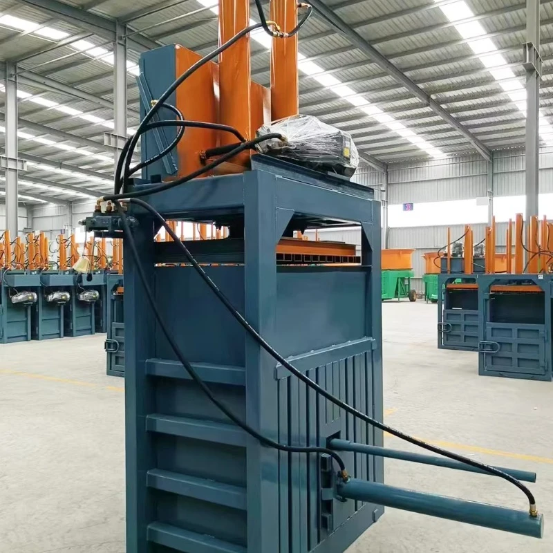 

Waste Can Cardboard Compactor Press Vertical Hydraulic Pressing plastic Bottle Vertical Hydraulic Baler Machine