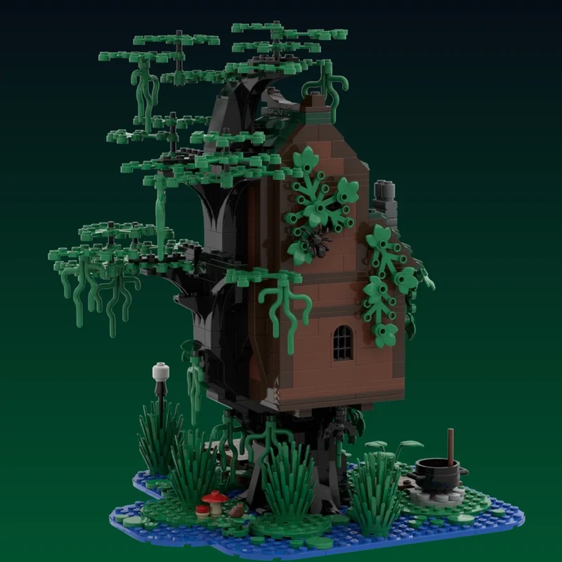 بناء نموذج Moc اللبنات الساحرة مستنقع شجرة منزل نموذج التكنولوجيا الطوب لتقوم بها بنفسك تجميع اللعب البناء هدايا العيد