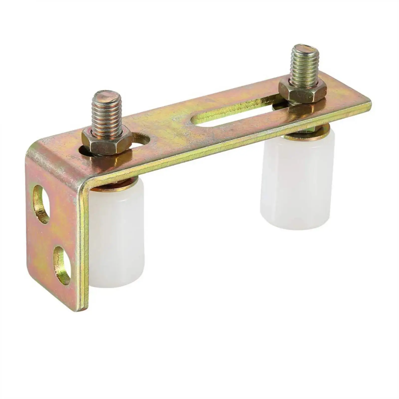 Gate Rollers with L Shape Bracket Sturdy Gate Support Assembly Sliding Gate Nylon Rollers for Yard Fences Home Sliding Door