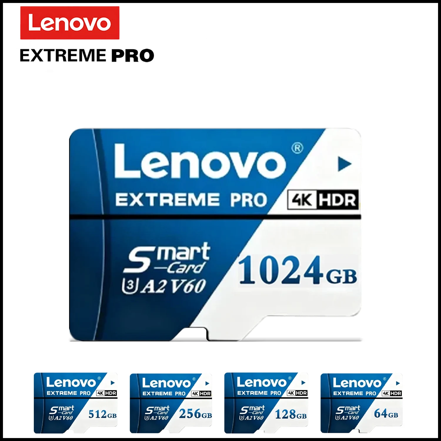 

Lenovo Extreme Pro SD Memory Card 1TB 512GB 256GB 128GB 64GB High Speed TF Flash Card A2 U3 Micro SD Card for Phone Camera Drone