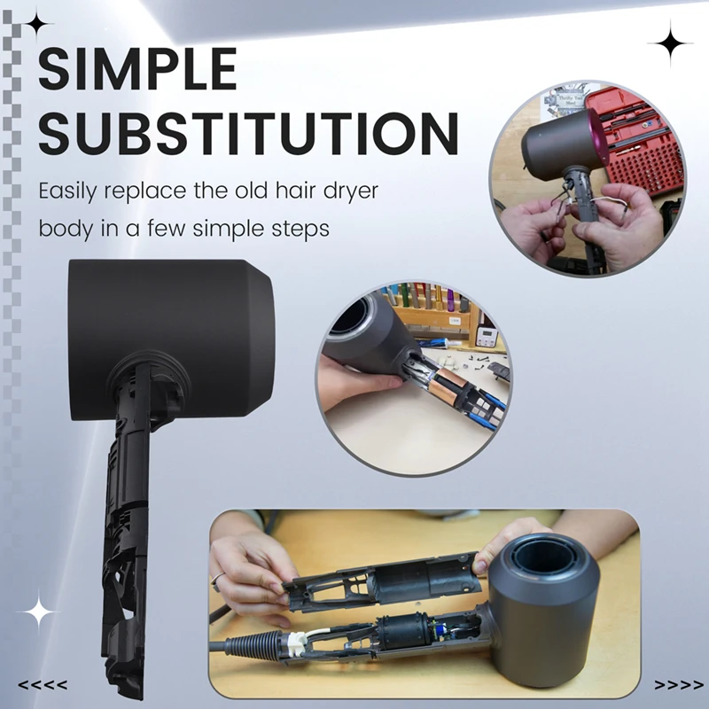 Suitable For Dyson High-Speed Leafless Hair Dryer Plastic Shell Cover Material Household Repair Parts Nozzle