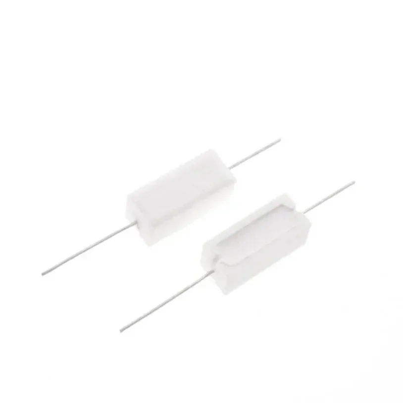 10pcs Cement Resistor RX27 5Watt SQP 0.1 0.15 0.22 0.25 0.33 0.47 0.5 1 1.5 2 2.2 3 4.7 5 10 20 22 33 47 51 100 300 470 1K ohm