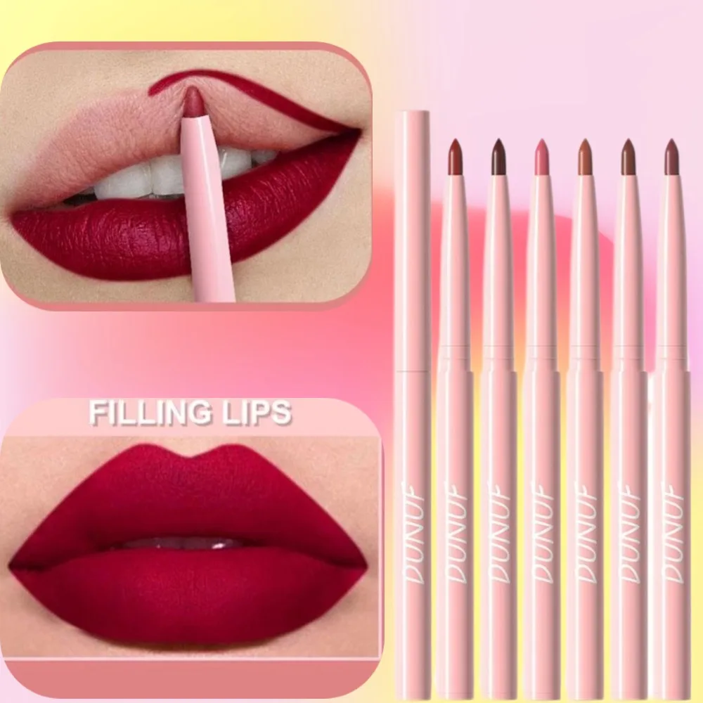 2025 ใหม่ 6Pcs Velvet Lip Liner Set,Ultra-Pigmented Matte ดินสอ, กันน้ํา Smudge-Proof สําหรับ Lip Blushing,Pro ชุดแต่งหน้า