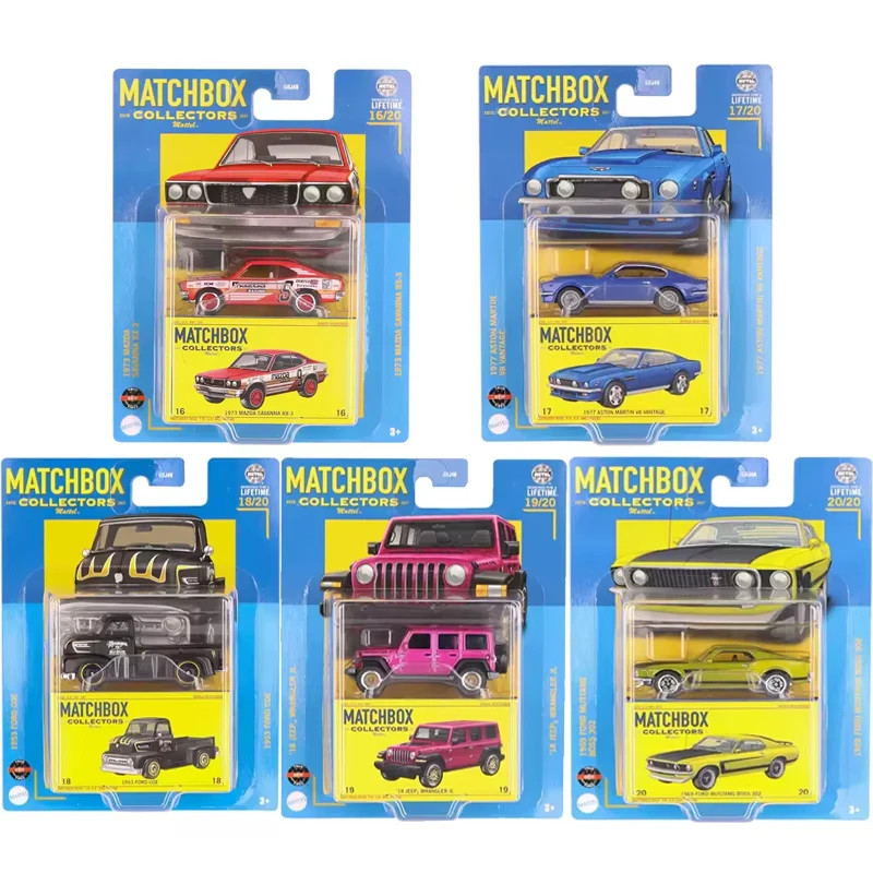 

Original Mattel Matchbox Car Toy for Boy 1/64 Diecast Vehicles Mazda Savanna Aston Martin Vantage Ford Mustang Jeep Collect Gift