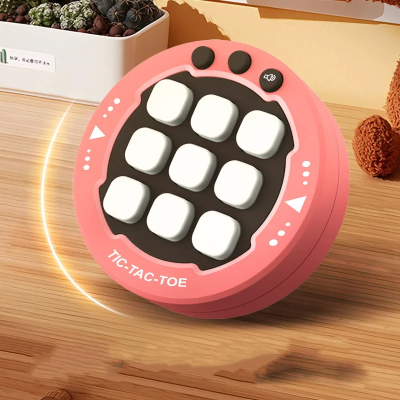 Children Tic Tac Toe Chess Handheld Game Machine Party Nine Square Two-player Battle Chess Desktop Game Decompression Toys