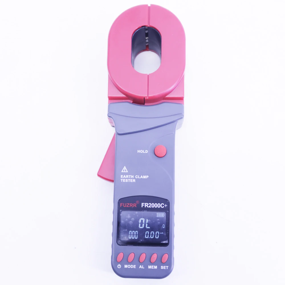 FR2000C+ Multifunctional Clamp Ground Resistance Tester 0.01-1200Ohm 0.00mA-20.0A Loop Resistance Tester