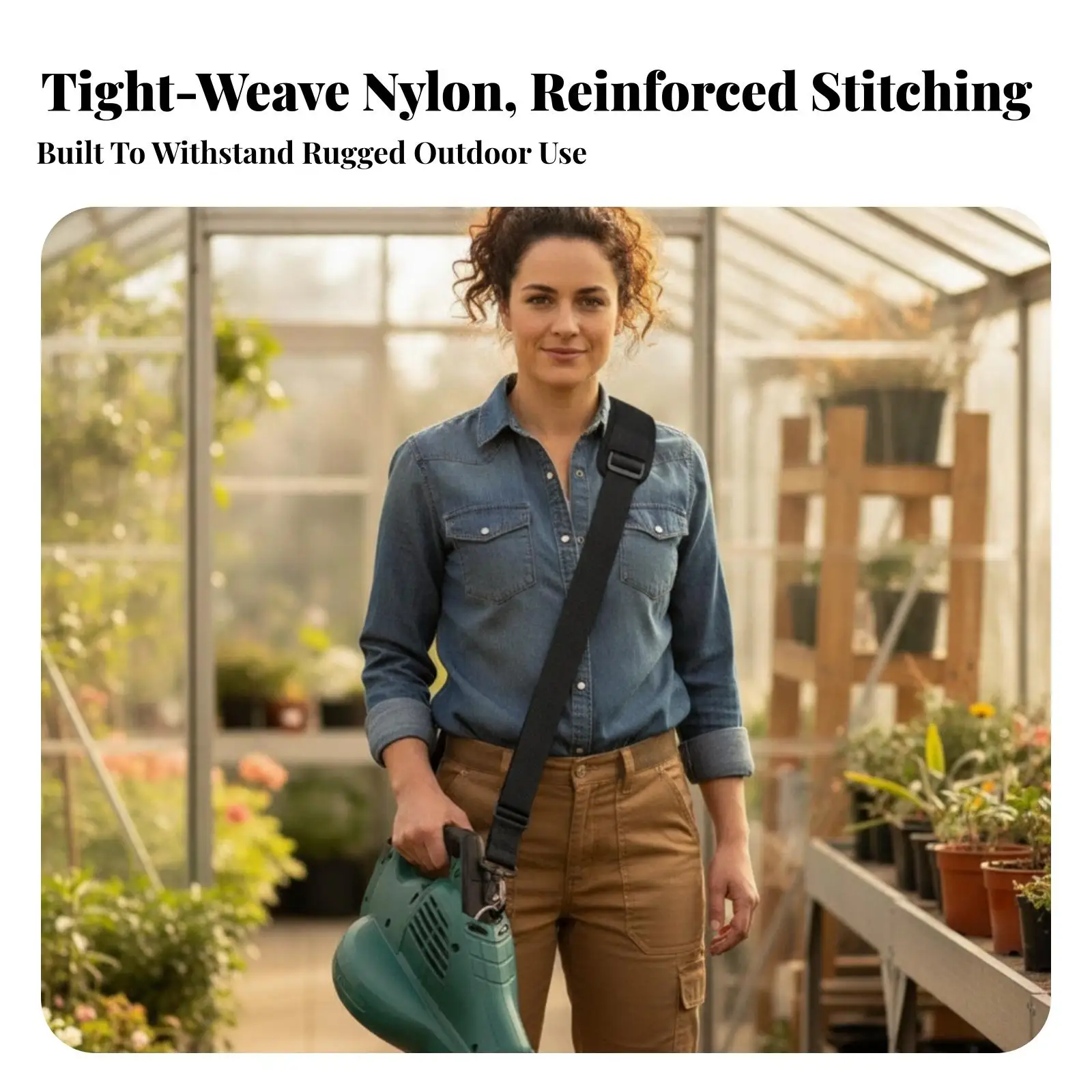 Trimmer Shoulder Strap Handsunrestricted Lawn Trimmer Harness with Padded Shoulder Brush Cutter Strap with Snap Hook Adjustable