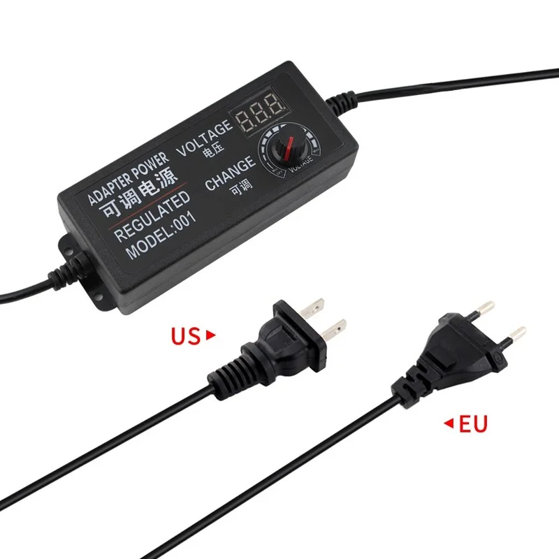 Adjustable AC To DC 3V 9V 12V 24V Universal Power Adapter Supply Display Screen Charger Power Adatper 220V To 3 9 12 24 V Volt