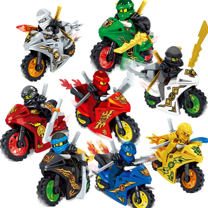 Ninja Series Cool Motorcycles Building Blocks Kai Jay Cole Lloyd Interlocking Bricks Assemble Hobby Collectible Toys