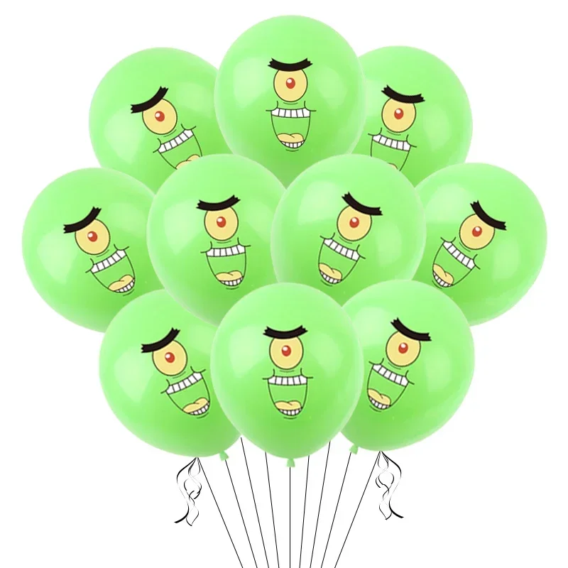 만화 스폰지 밥 베이비 샤워 생일 풍선 하이브리드 라텍스 풍선 소녀 소년 어린이 생일 베이비 샤워 파티 장식