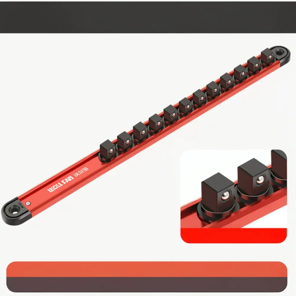 High Efficiency Magnetic Socket Organizer Tray Metal Tool Storage Rack For Workshop Garage Mechanic Repair Socket Wrench