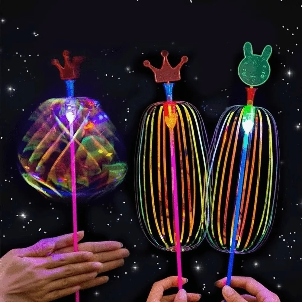New Rainbow Color Magic Wand Colorful Shining Light Luminous Magic Stick Bubble Light Wand Stick Playtime Fun
