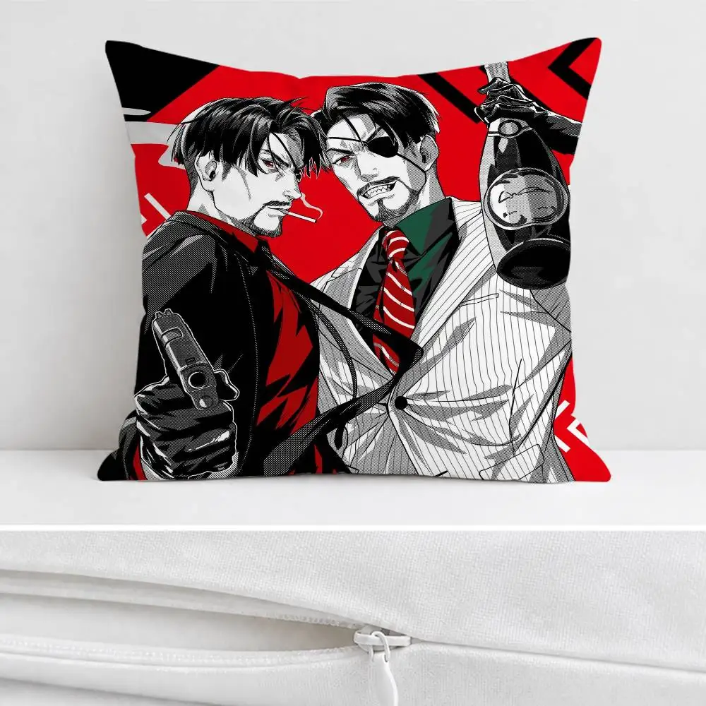 Kiryu K-Kazuma Majima Y-Yakuza Double-sided Printed Square Decorative Cushion Cover for Sofa Living Room Home Decor