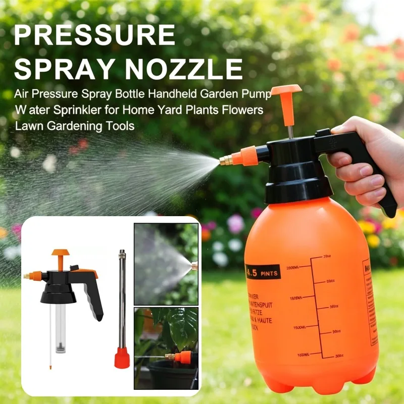 Air Pressure Spray Bottle Handheld Garden Pump Sprayer Water Sprinkler for Home Yard Plants Flowers Lawn Gardening Tools