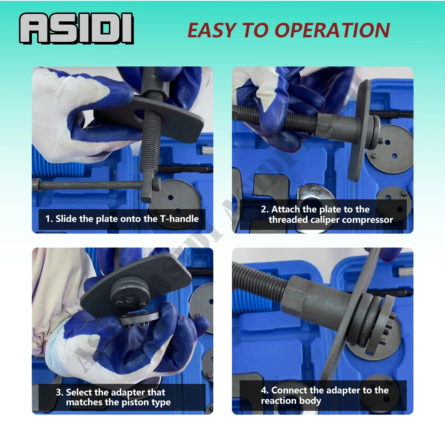 24 قطعة قرص الفرامل العالمي الفرجار المكبس الترجيع الرياح الخلفية أداة #6