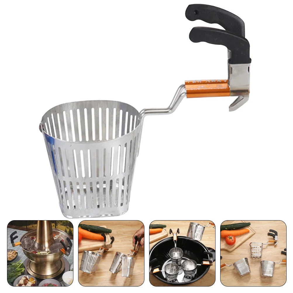 

Split Filter Basket Chafing Dish Food Strainer Hot Pot Spoon Colander Stainless Steel Noddles Mesh Net