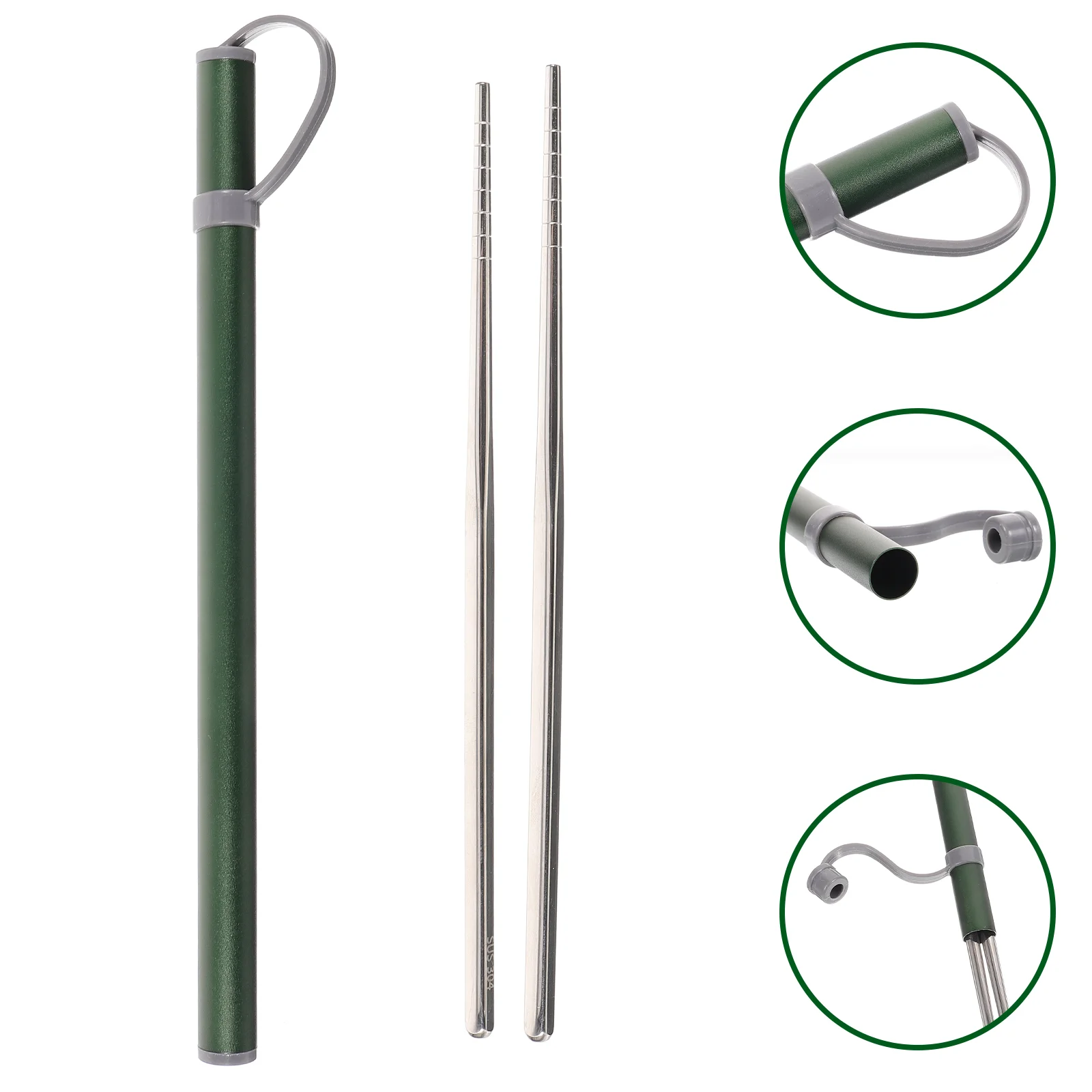 

of Stainless Steel Chopsticks with Case Reusable Chopsticks Chopsticks for Travel Antiskid Household Outdoor Utensils