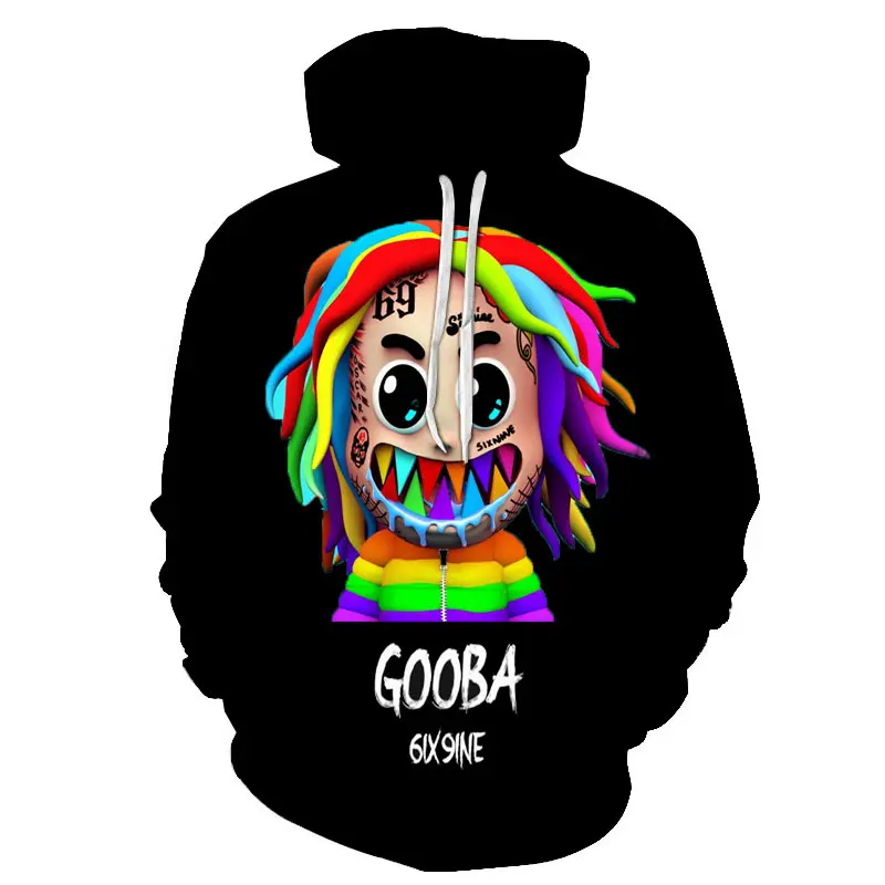 NewPersonality Rapper Tekashi69 6ix9ine 3D Hoodies Sweatshirts Men/Women Long Sleeve Hoodie Fashion Cute Sweatshirt Oversized