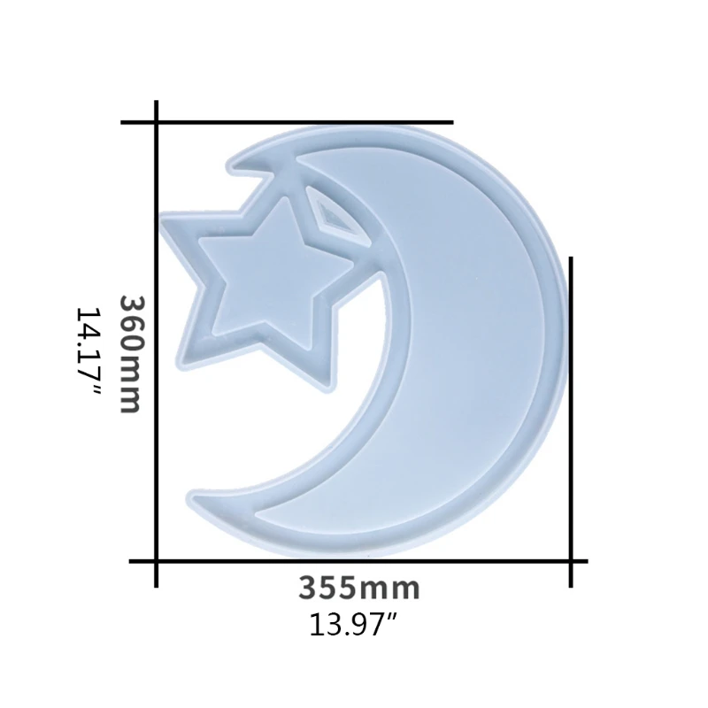 Ramadan Dessert Tablett Epoxidharz Form Mond Stern Ramadan Servierplatte Silikon Form DIY Handwerk Display Halter Form 40GB