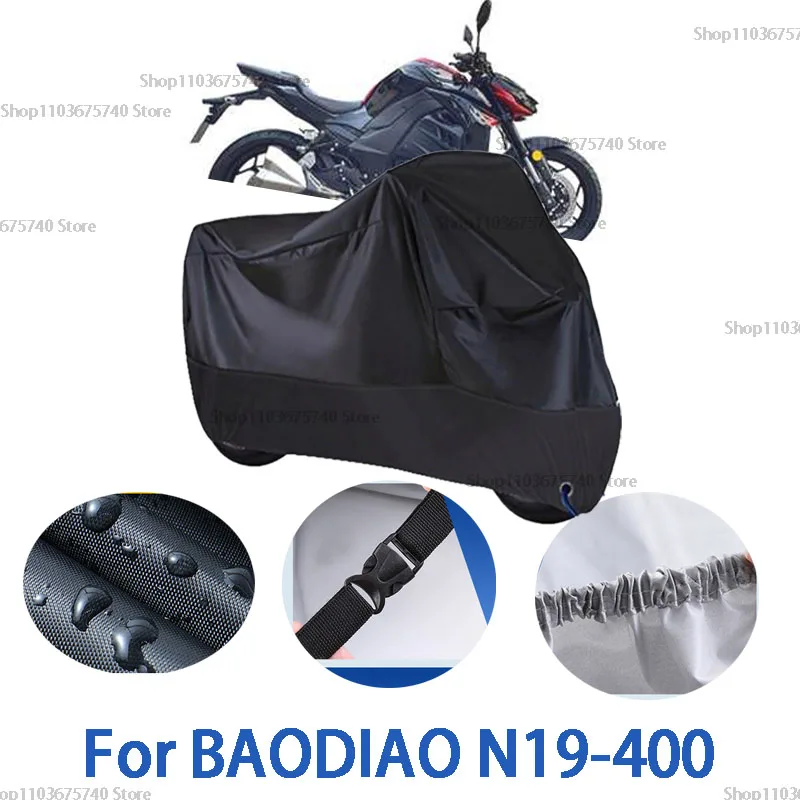 

Motorcycle Full Covers For BAODIAO N19-400 Car Outdoors Sun Protection Dust No Ear Thickened Oxford Clothcover Accessories