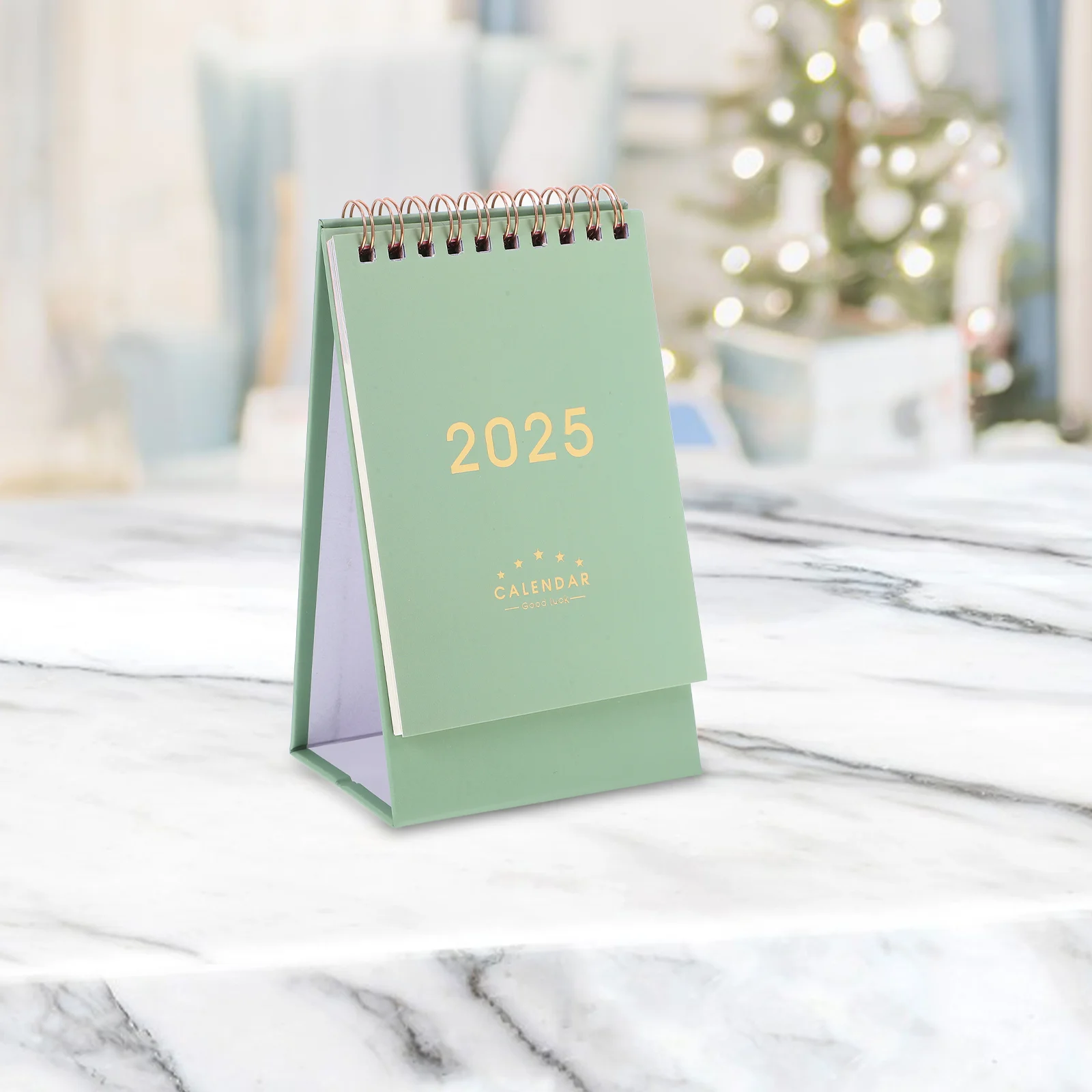 

2025 Desk Calendar Mini Stand Makeup Advent Spiral Standing Flip Monthly Memo Paper Office