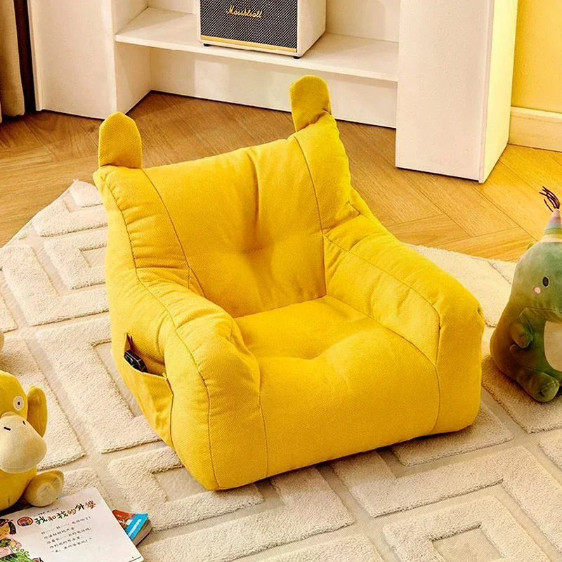 Мягкий маленький диван-кресло, удобный эргономичный диван для гостиной, ленивый диван с сумкой для хранения, детский диван-кресло с медведем для мальчиков и девочек