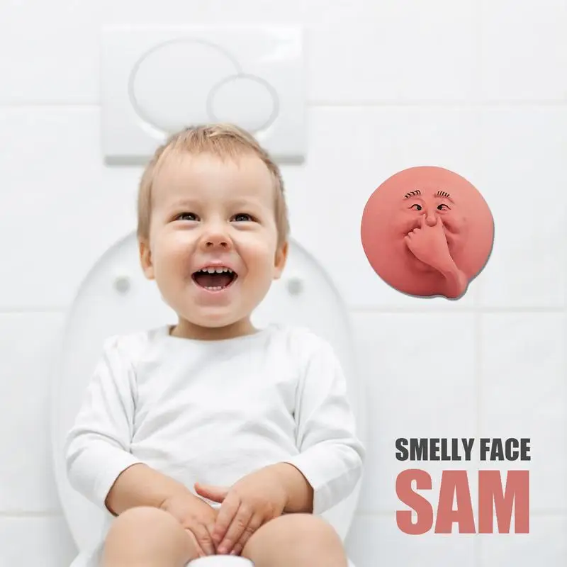 

Funny Bathroom Humorous Smelly Face Sam Wall Decor Resin Toilet Wall Art Statue For Bathroom Bedroom