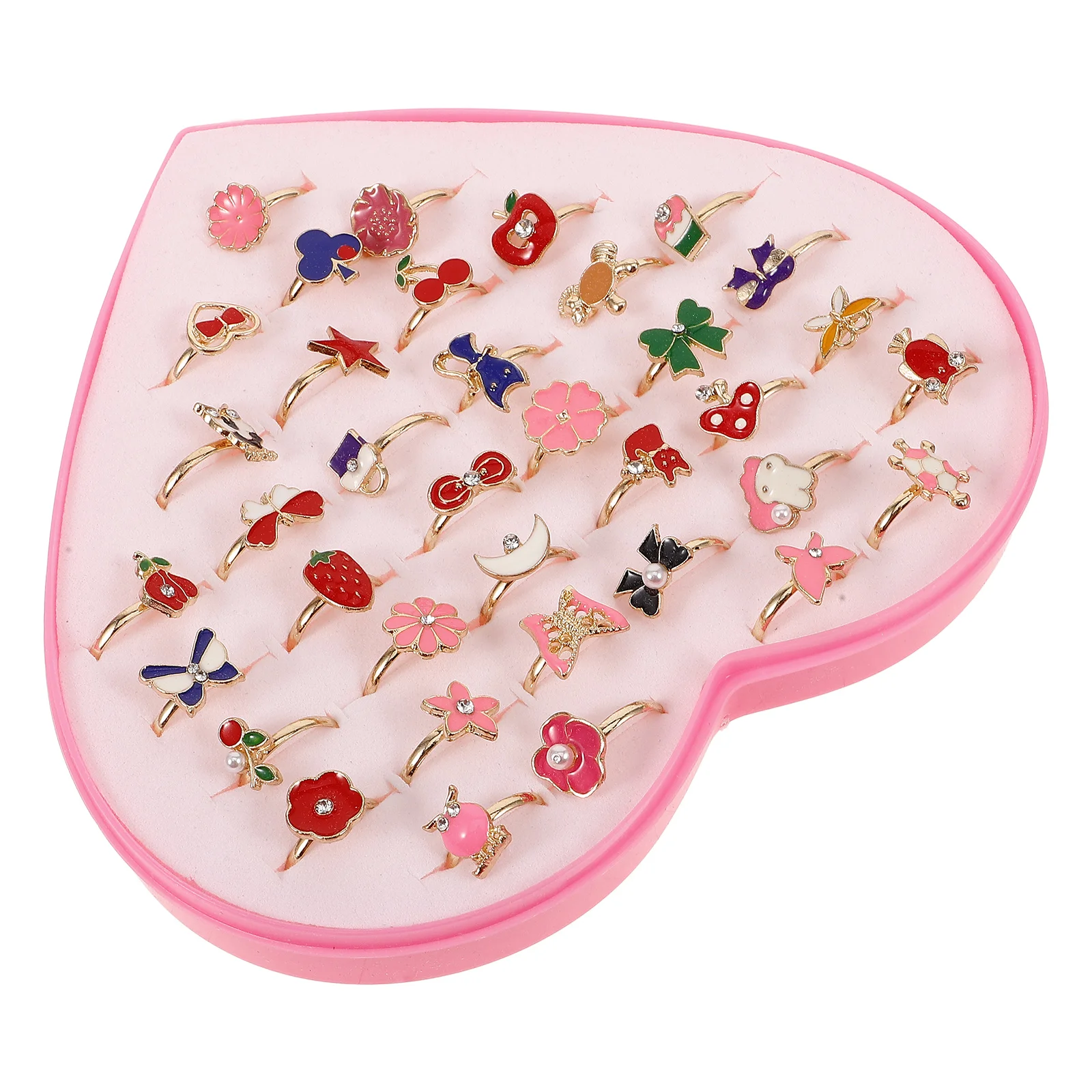 36 Pcs Airplane Toy Colorful Rings Children Children's Kids Jewelry Childrens