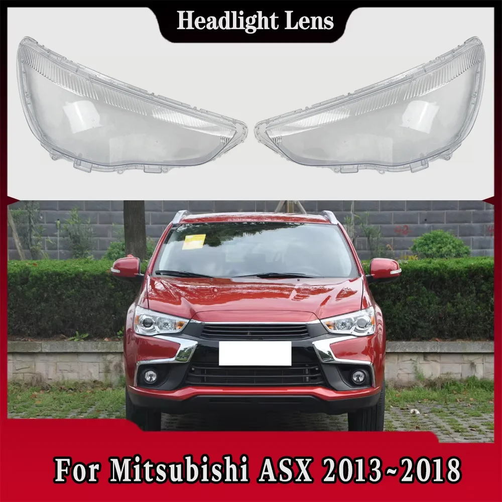 

For Mitsubishi ASX 2013 2014 2015 2016 2017 2018 Transparent Headlamp Cover Plexiglass Replace Original Lampshade