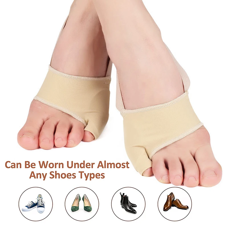 Pexmen 2Pcs Tailors Bunion Corrector Bunionette Sleeves with Non-Slip Strap Toe Protectors for Hallux Valgus Overlapping Toe