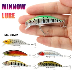Señuelos de Pesca de pececillo, cebo pequeño Artificial de agua completa, Wobbler, cebo Hrad falso para aparejos de Pesca de carpa, accesorios, 5g, 5cm, 1 ud.