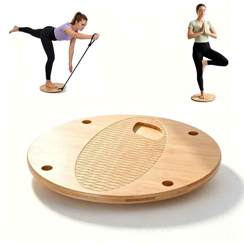 Wooden Balance Board for Yoga Fitness Training Core Strength Exercise Workout Stability Trainer