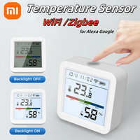 Xiaomi New WIFI or Zigbee Temperature Humidity Sensor Smart Life Backlight Hygrometer Thermometer Sensor Support Alexa Google