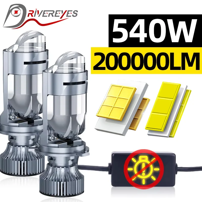 

Bi LED H4 Projector Lens 540W Car Light Canbus Auto Motorcycle 5570 CSP Auto Lamps STG PTF Dual High Low Beam 12V 24V Plug&Play