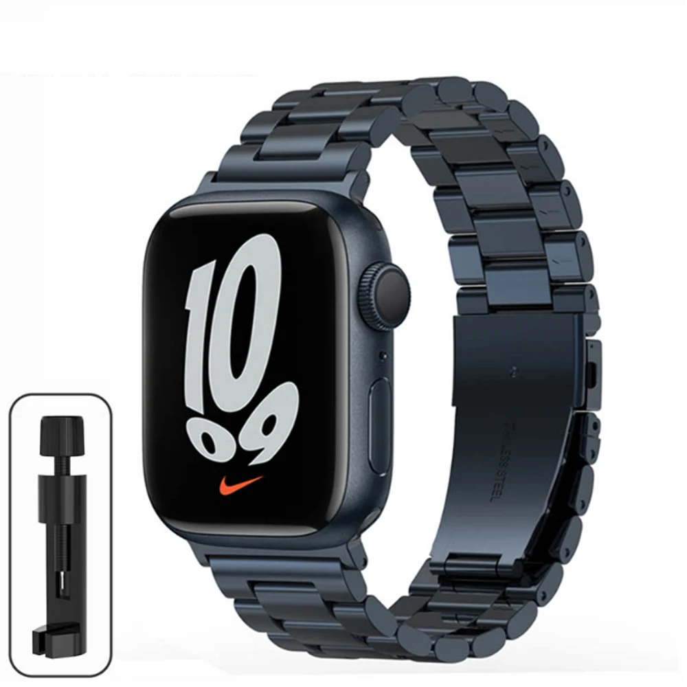 Edelstahlarmband für Apple Watch 46 mm Ultra 49 mm Metallarmband für iWatch 11 10 9 8 5 SE 42 mm Business-Armband