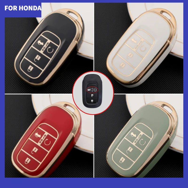 For Honda Key Fob Cover TPU Key Case Cover Key Fob Cover for 2022 Honda Civic Accord Sport SI EX EX-L Touring Car Key Shell