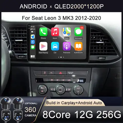 좌석 Leon MK3 5F 2012 - 2018 Carplay DSP 4G WIFI Android 올인원 자동차 지능형 시스템 Autoradio Video NO 2DIN DVD