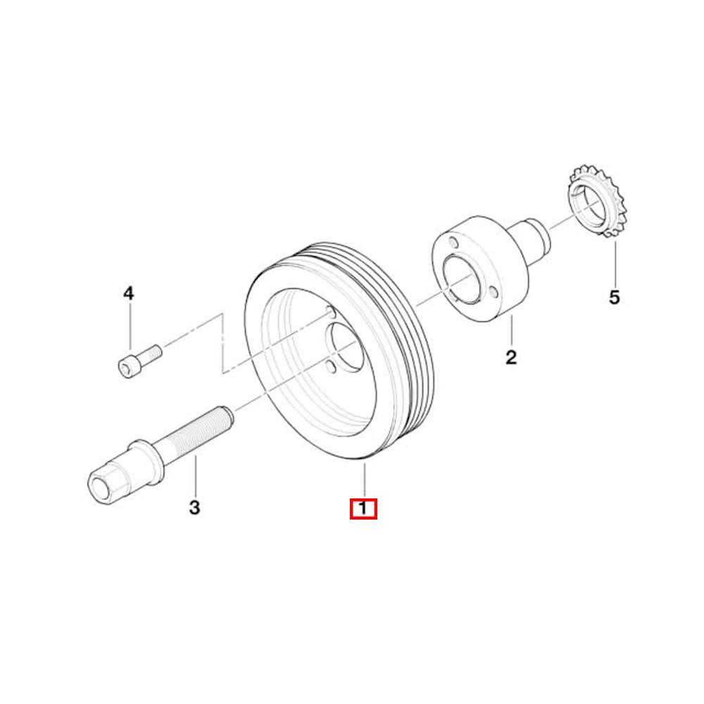 Crankshaft pulley for BMW 1 Series E87 E46 E90 116i 118i 320i N42 N46 OEM: 1123 7505 829 11237505829