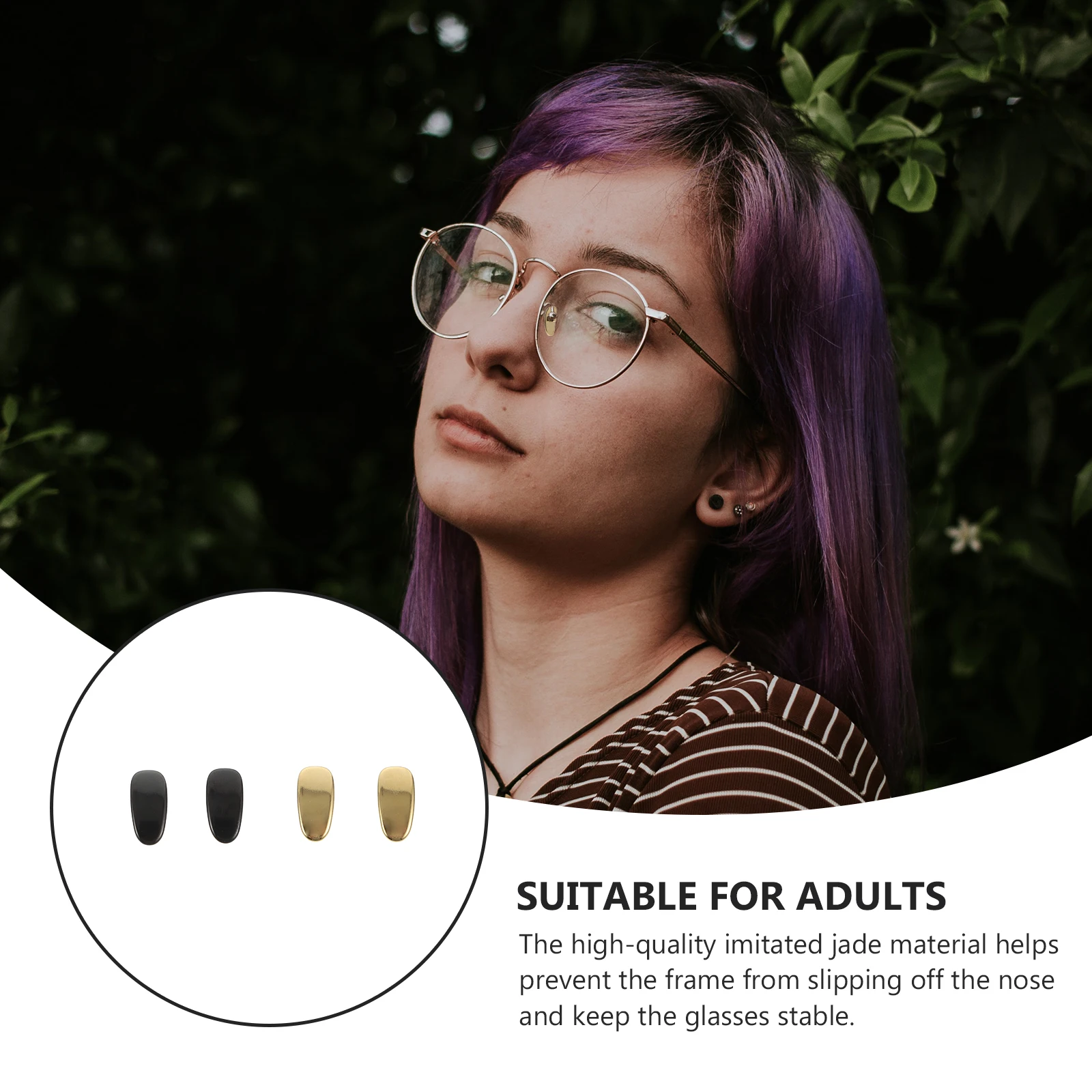 

2pcs Titanium Nose Pads Anti slipping Eyeglasses Supplies Comfort Glass Accessories Non irritating Stable Practical