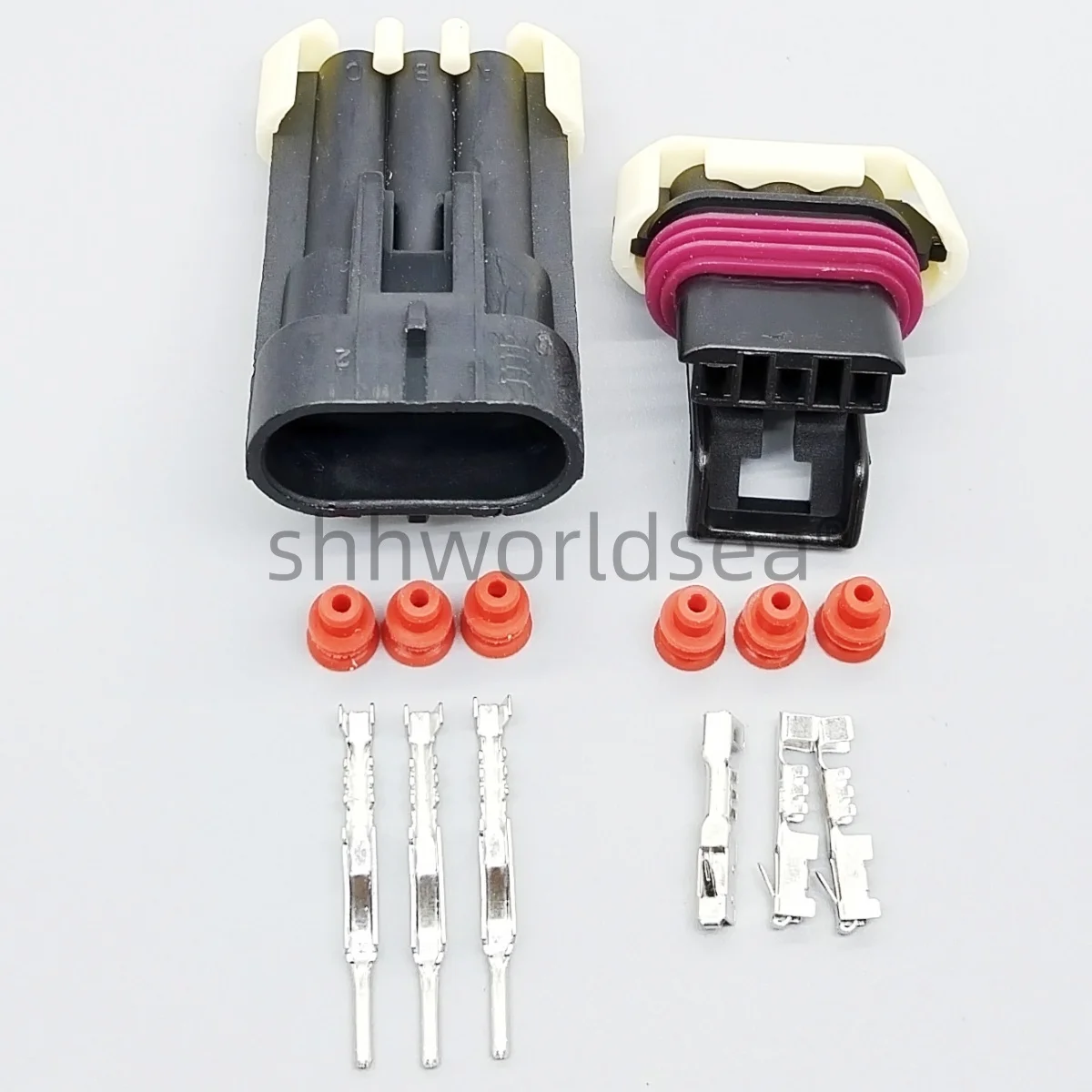 shhworldsea 3pin 1.5mm auto wiring cable plug Speed crankshaft  Sealed 150 Three-Way Connectors 12129615 12110293