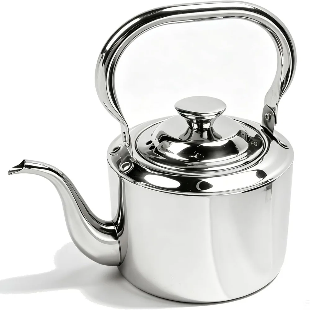 Stainless Steel Gooseneck Stovetop Kettle Removable Infuser Top Handle Tea Kettle With Infuser Gooseneck Spout 1.5L Capacity