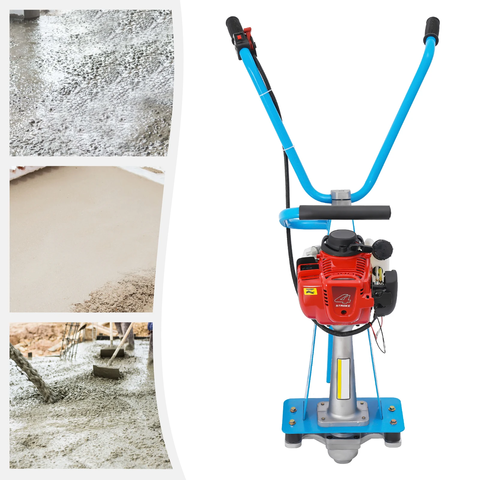 35.8cc Four-Stroke Concrete Vibrating Machine Squeezing And Vibrating Remove Air Vibrating Cement Concrete Pavement Tool