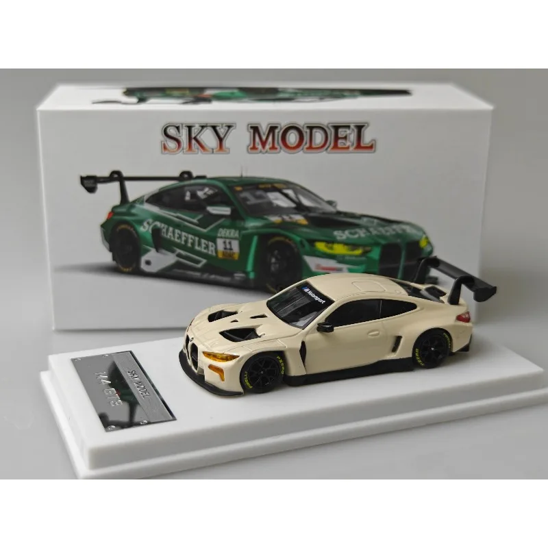 

SKY MODEL 1/64 alloy M4 GT3 pure white miniature car model, collectible, children's gift, adult decorative item, boy's gift